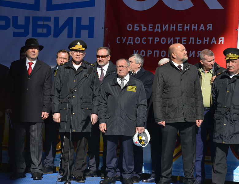 Члены землячества приняли участие в спуске на воду атомной подлодки «Белгород» 